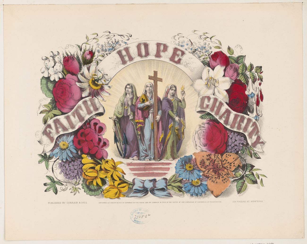 Faith Hope Charity (1874) by Currier