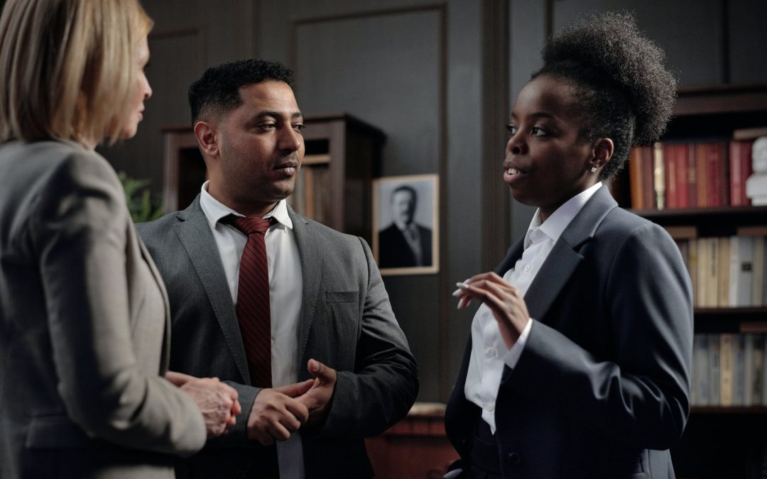 businesspeople talking
