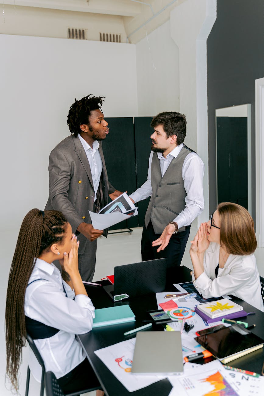 photograph of coworkers having a quarrel