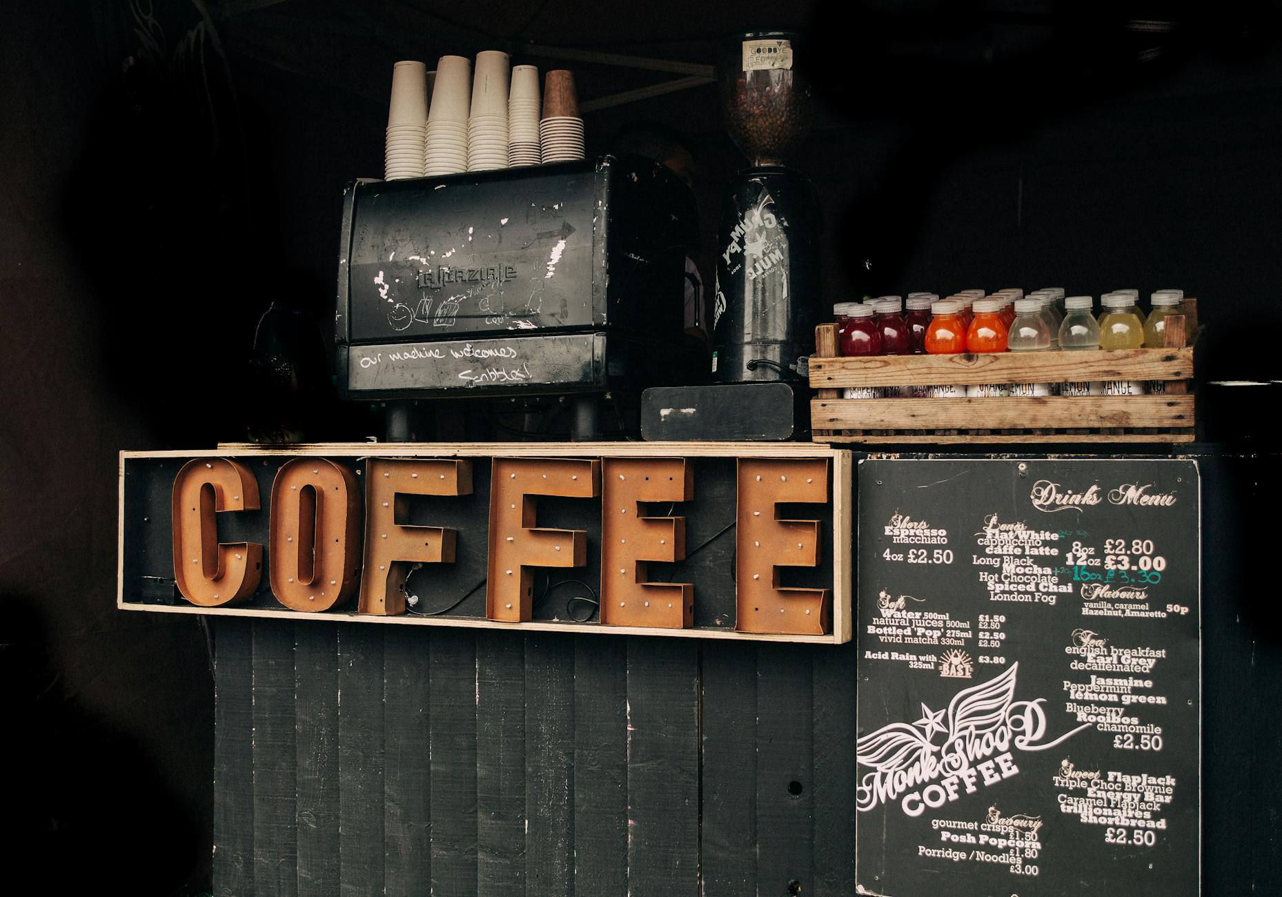 coffee brown signage
