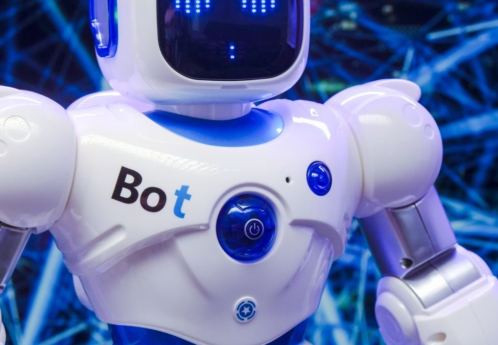 white robot action figure